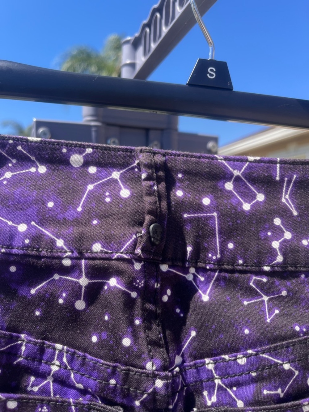 Black heart Galaxy constellations hot topic pants size 1 super skinny - Picture 12 of 13